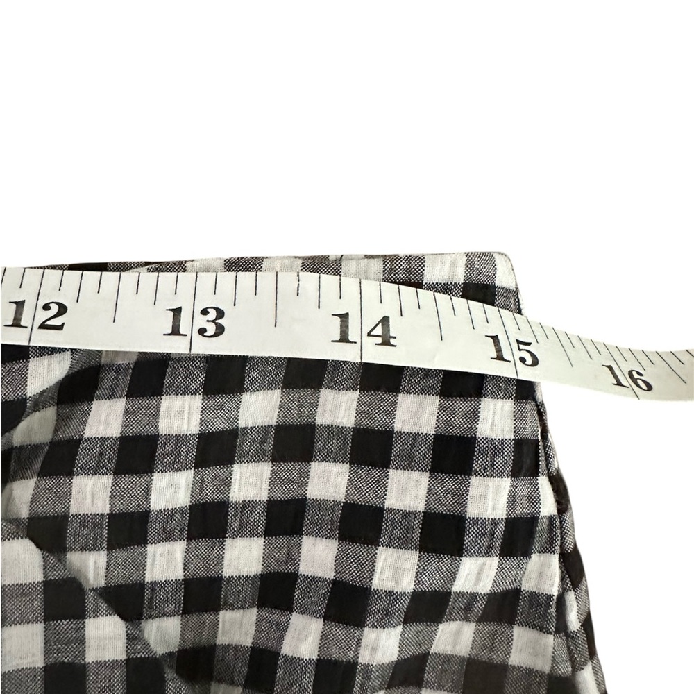 Who What Wear Black‎ and White Gingham Midi Skirt - Picture 4 of 5